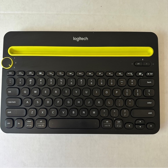 Logitech Black Keyboard with Yellow Slot - Picture 1 of 3